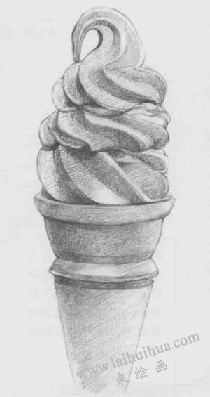 冰激凌素描画法步骤08