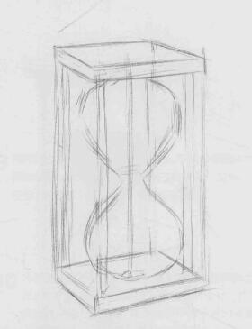 时间沙漏素描画法步骤02