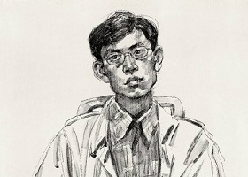 《绘画班的男生》素描画