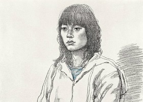 《南方女孩》素描画