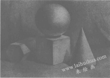完成图，多个几何体素描