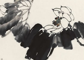完整荷花画作品画法