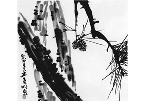 松树画法步骤范例练习（一）