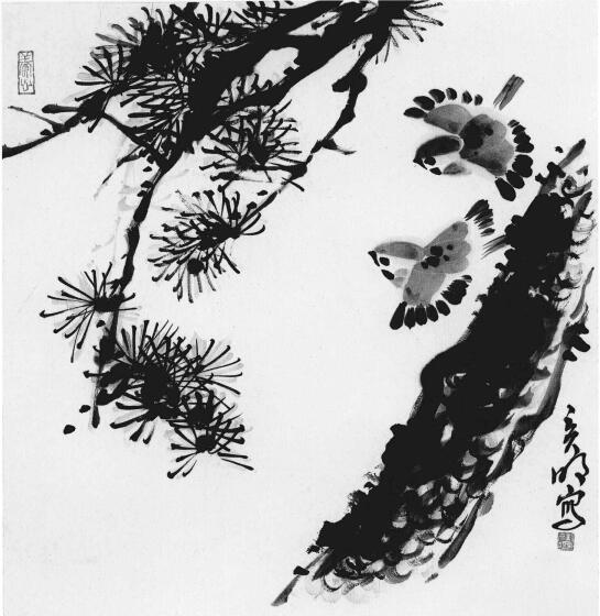 松树画法步骤范例练习（三）