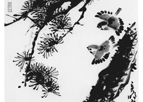 松树画法步骤范例练习（三）