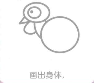 火鸡的简笔画画法步骤04：身体