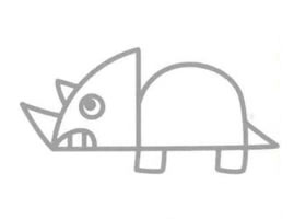 三角龙简笔画