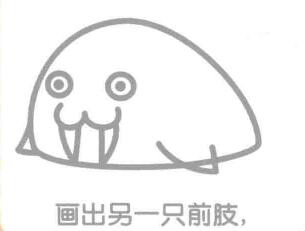 海象的简笔画画法步骤