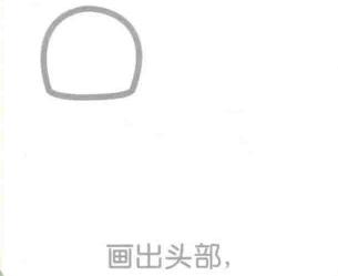 牛的头部，简笔画