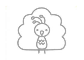 孔雀简笔画