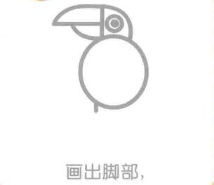 老鹰的脚部，简笔画