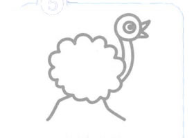 鸵鸟简笔画