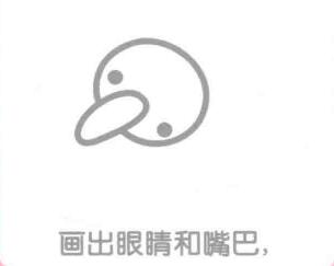 海鸥的眼睛和嘴巴，简笔画