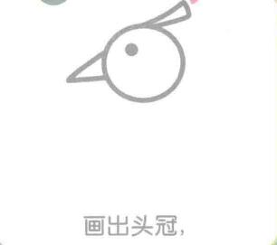 啄木鸟的简笔画画法步骤03