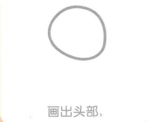 考拉的头部，简笔画
