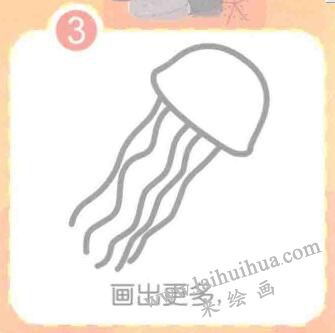 水母的触手，简笔画