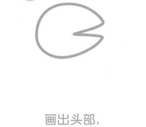乌鸦的头部，简笔画