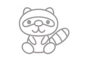 浣熊简笔画