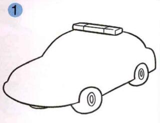 警车的画法步骤01