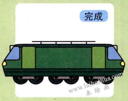 电力机车儿童画