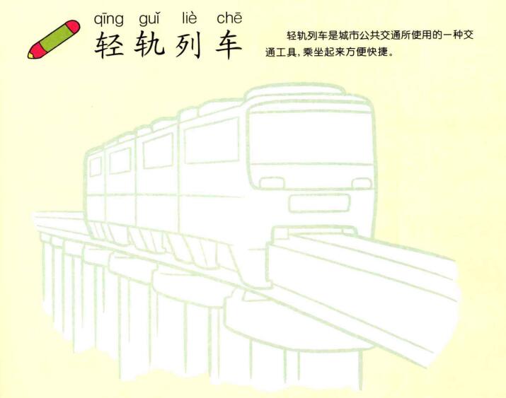 轻轨列车的画法