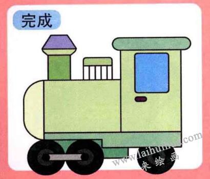 蒸汽机车儿童画