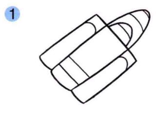 航天飞机的画法步骤01