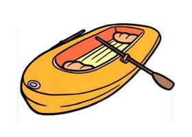 橡皮艇的画法