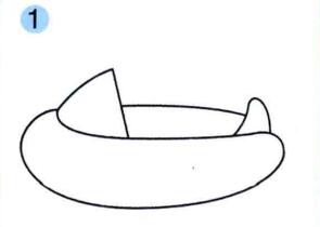气垫船的画法步骤01