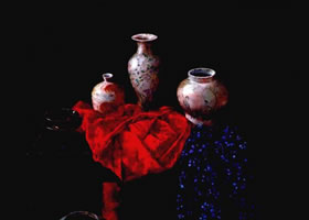 《静谧的中国瓷》油画画法