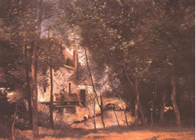 《磨坊》风景油画