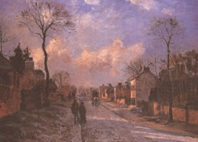 《通往鲁西安的道路》风景油画