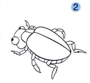天牛的画法步骤02