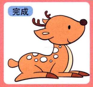 梅花鹿儿童画
