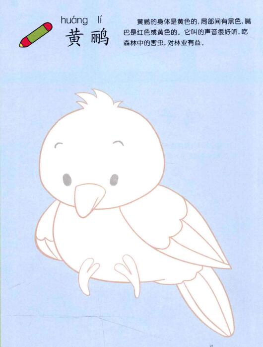黄鹂儿童画