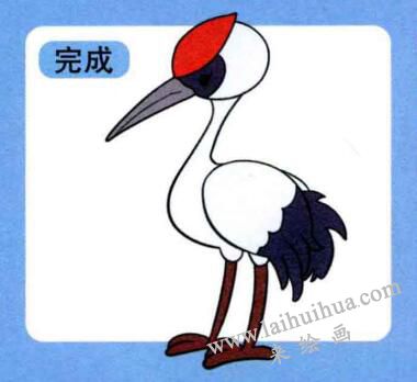 丹顶鹤儿童画