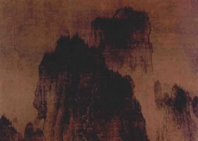 后周李成《晴峦萧寺图》山水画