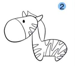 斑马的画法步骤02