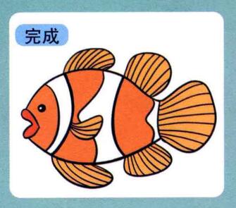 小丑鱼儿童画，热带咸水鱼儿童画