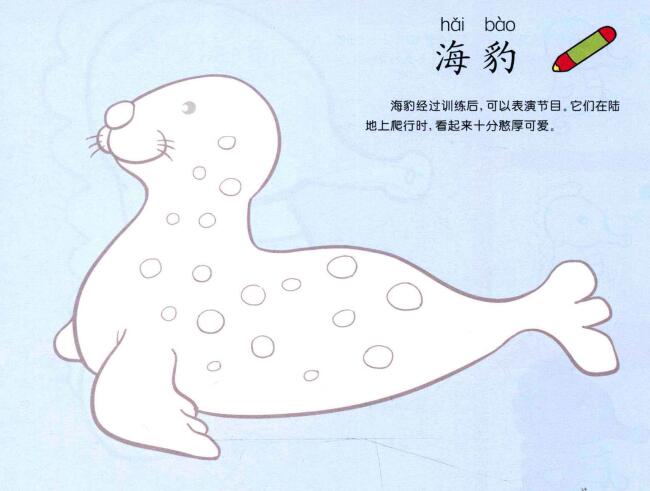 海豹儿童画