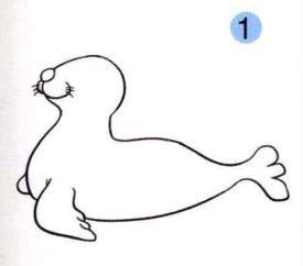 海豹的画法步骤01