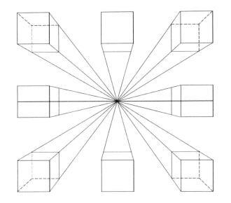 正方体的画法，素描