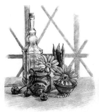阳台素描铺色步骤09