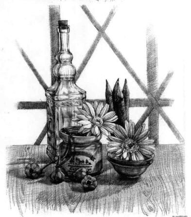 阳台素描铺色步骤11