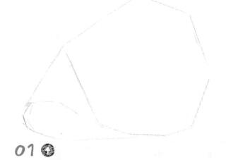 素描簸箕与壶画线稿步骤01
