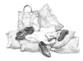 男人的橱窗秀素描铺色画法步骤03