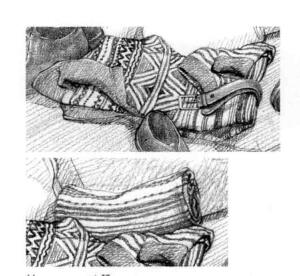 男人的橱窗秀素描铺色画法步骤04、05