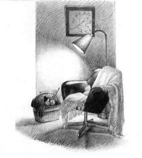 卧室素描铺色画法步骤08
