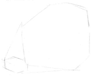 破旧皮沙发的素描画线稿画法步骤01