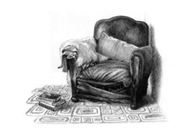 皮沙发的素描画法
